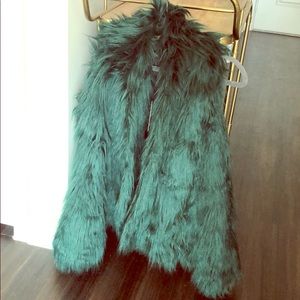 Emerald Green Faux Fur Vest